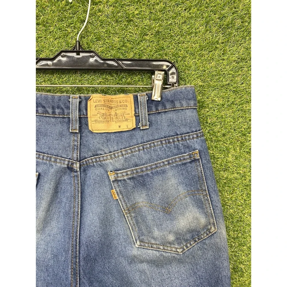 Vintage 516 Levis Bootcut Flared Jeans Mens 34x30 Medium-Wash Chain-Stitch 90s